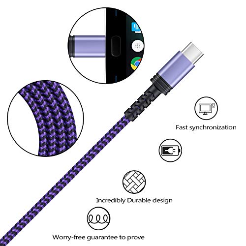 C Charger Cable Fast Charging Phone Android Power Cord 4Pack For Samsung Galaxy S22+ S22 Ultra Plus Note 21/20 Ultra, S21+/S20 Plus/S21 S20 Fe/S10 Plus/S9 A11/A21/A51/A71 Google Pixel 5 4A Xl #TOP4