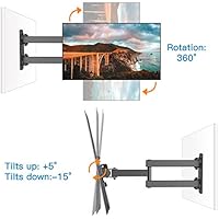 Supporto TV Universale Per Parete | Orientabile, Inclinabile, Ruotabile | Compatibile Con TV 13-42 Pollici | VESA Fino A 200x200 Mm - Foto 10