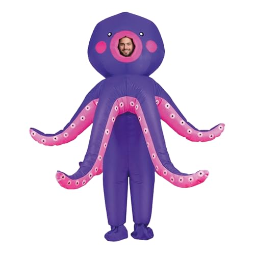 AirSuit® Déguisement Gonflable Pieuvre pour Adulte | Costume Octopus Taille Adulte 160 à 190cm | 100% Polyester | Facile et Agréable à Porter | Résistant | Système de Gonflage Inclus | OriginalCorner®