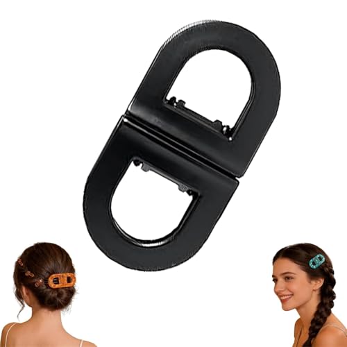 Magnetic Hair Clips for Women Strong Hold No-Slip Magnetic Hair Styling Clips, Seamless 2-in-1 Design for Easy Everyday Hairstyles, Gentle on All Hair Types Z/Q1 (Black)
