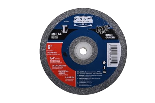 Century Drill & Tool 75861 Coarse Bench Grinding Wheel 6