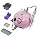 CO-Z Professional 30,000 RPM Electric Acrylic Nail Drills File Machine Gel Nail Grinder Tool with Polish Bits Set - Super Quiet (Pink)