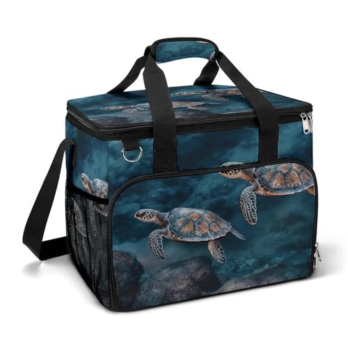 Turtle Swimming in The Sea Lunch Box Large Capacity