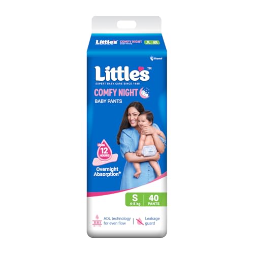 Little's Baby Diapers S Size (Small) Pants Style | 4-8 kg | 40 Co...