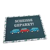 DER WERBEMARKT Falschparkerzettel scheisse geparkt 50 Blatt DIN A6 Format 14,8 x 10,5 cm Knöllchen mit verschiedenen Szenarien zum ankreutzen und Dampf ablassen (Blau)