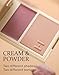 hince True Dimension Layering Cheek - Cream & Pressed Powder 2 Different Shades & Textures - Silky Seamless Long Lasting Blush Makeup - Muted Beige & Elegant Rose Beige (1, REFINEMENT, L004)