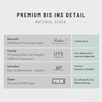 NORDKAMM® Profi Wanderrucksack 20L, klein - nur 680 g, Rucksack 20l aus Robic® Performance Nylon, Damen und Herren, inkl. Regenhülle (Blue-20L-Short) – Ansicht 7