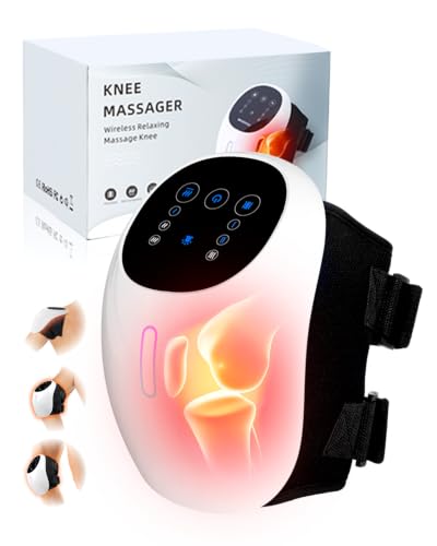 HXMBFBF Knee Massager, 3-in-1 Cordless Portable Heated Knee Brace with