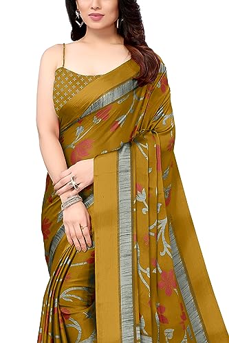 Image of MIRCHI FASHION Saree for Woman Chiffon Floral Printed | Lightweight Daily Wear Women's Sari with Unstitched Blouse Piece (Available in 20 Colors)