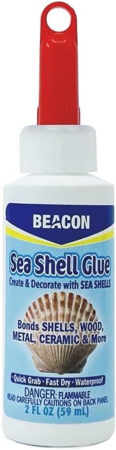 BEACON Sea Shell Glue for Creating and Decorating with Shells, Wood, Metal, Ceramic, and More, 2-Ounce, 1-Pack