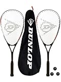 Dunlop Biotec X-Lite Squashschläger x 2 + Schlägerhülle (2) + 3 Squash-Bälle (Verschiedene Optionen) (Predator)