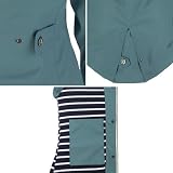 Dry Fashion Damen Regenmantel Kiel - Frauen Regenjacke Damen Jacke mit verstellbarer Kapuze Lang Winddicht Wasserdicht in Petrol Größe 52