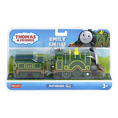 Thomas & Friends Fisher-Price Thomas et ses Amis, Locomotive motorisée Émilie, train fonctionnant à piles, avec réservoir à charbon, à collectionner, Jouet Enfant, Dès 3 ans, HHN41