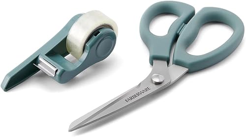 Miniatura 4 de Farberware Easy Glide - Papel de regalo y cizalla para manualidades con cinta extraíble, cubierta de hoja dispensadora, 8.46 pulgadas, verde azulado