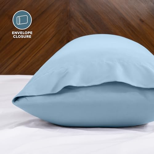 Image of Bare Home Microfiber Body Pillow Cover - Ultra Soft & Cooling Body Pillow Case - Double Brushed - Envelope Closure - Easy Care (21''x54'' Body Pillow Cover, Light Blue)