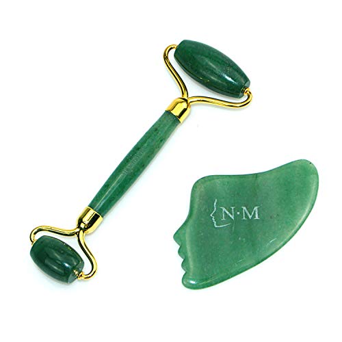 Jade Roller For Face Massage | Anti Aging Beauty Kit | Look Younger Reduce Wrinkles And Puffiness | 100% Real Natural Skin Care Facial Tool |Soft Skin Neck Eye & Body