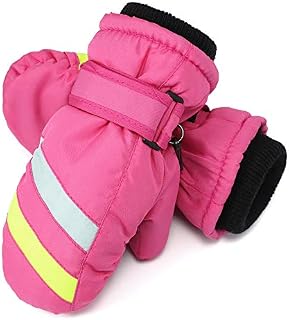 Flammi Kids Ski Mittens Fleece Lined Winter Snow Mittens Water-Resistant for Boys Girls