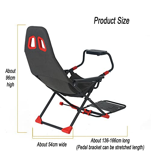 Simulatore di Volante da Corsa con Supporto per Volante Regolabile, Sedile e Schienale ergonomici Pieghevoli, Compatibile con Xbox One, PC