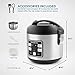 Aroma Housewares Select Stainless Digital Rice & Grain Multicooker, Rice Cooker 4 Cup uncooked, (ARC-914SBDS)