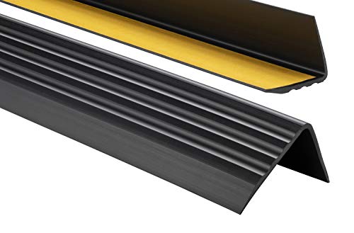 PVC Treppenkantenprofil Antirutsch-Profil Winkelprofil Selbstklebend Treppenkantenschutz 50x40mm - 1,30m Cover
