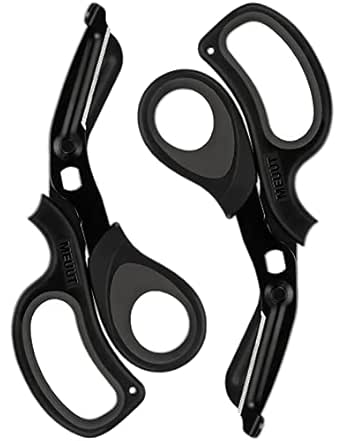MEUUT 2 Pack Medical Trauma Shears - All Purpose Surgical Scissors with Non-Stick Blades for Left and Right Hand