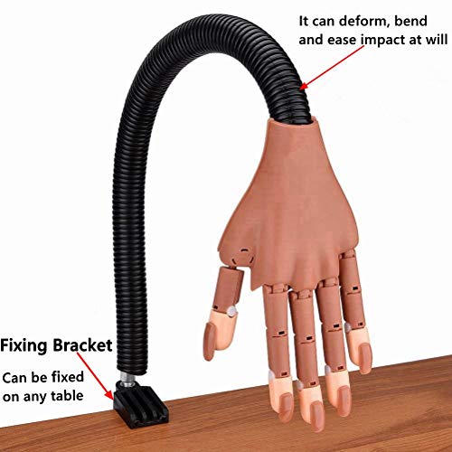 Nail Trainning Practice Hand For Acrylic Nail-Flexible Nail Training Hand Kits, False Fake Mannequin Model Train Hand With 300 Pcs Nail Tips, Nail Files #TOP5