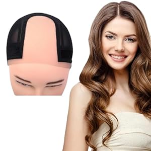 Lace Wig Grip Band Caps Built in Velvet Adjustable Wig Grip Cap For Glueless And Part for Seamless Transition,2 in 1 Grip Band Non Slip Wig Cap for Lace Wigs (Black)
