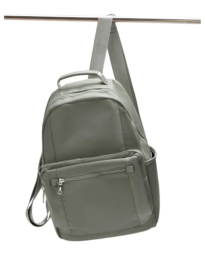 winspansy Bolso Mochila Mujer Antirrobo Impermeable Mochila Pequeña Casual y Elegante para Trabajo, Viaje, Universidad, Escuela o Diario -Verde Oscuro