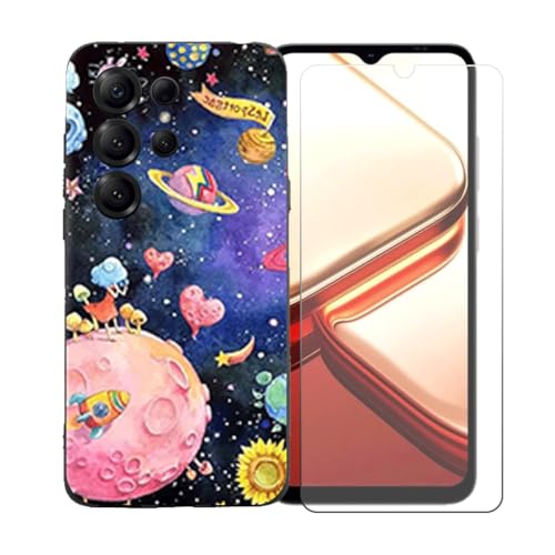 �pGUYAHANYER�P�[�X �K�p���� Doogee Note 56X Pro + �����K���X�X�N���[���ی�t�B���� �A���ȃ\�t�g�V���R���P�[�X�ی�TPU�J�o�[�̃P�[�X�J�o�[�p �K�p���� Doogee Note 56X Pro (6.56") - LLM3