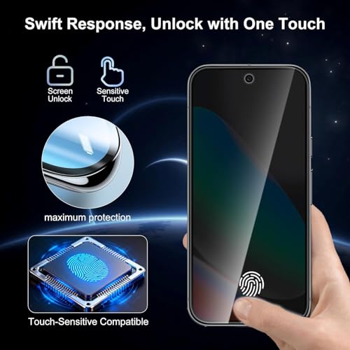 Image of ArmorSuit 2 Pack Anti-Spy Privacy Tempered Glass Screen Protector Guard for Google Pixel 9A / Pixel 10A (6.3 Inch)