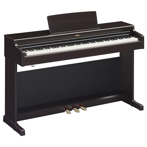 Image of Yamaha Arius Series 88-Key Digital Piano, Weighted Graded Hammer 3 Action (GH3), CFX Concert Grand Piano Sound, Includes Bench, Dark Rosewood YDP165R