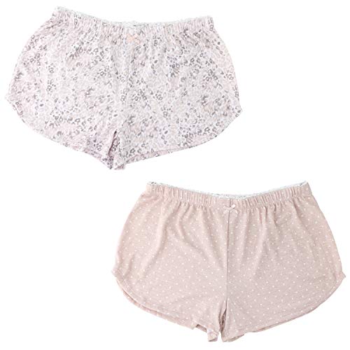 Marilyn Monroe Intimates Soft And Dreamy Pajama Shorts (2Pr) (Small, Pink Dots & Cheetah) #TOP18