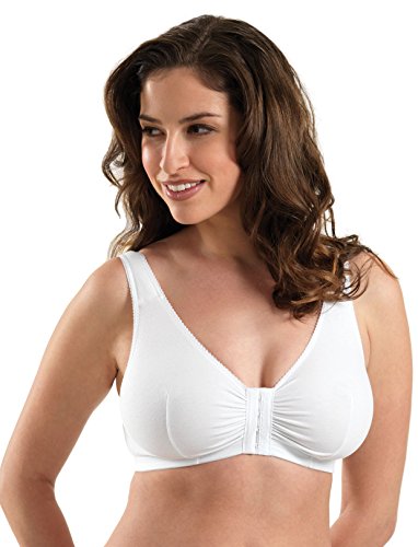 Leading Lady Plus Size Front Hook Wirefree Leisure Bra White,48 Dd-G #TOP27