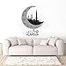 Produktbild ASFGA Gesegnetes muslimisches Festival Vinyl Wandtattoo Eid Mubarak Wandkunst Aufkleber Arabischer Ursprung Wandplakat Familie Wohnzimmer Schlafzimmer Dekoration Kunst 93x126cm