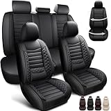 Top 10 Best Nissan Titan Seat Covers for Protection 2 Astira Leather Seat Covers for Nissan Titan 2004-2024 Pickup Truck,5-Seat Car Seat Covers Full Set,Waterproof Protectors,Breathable Auto Seat Covers,Interior Cover Seats for Cars(Black)