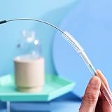 Straw Cleaner Brush for Glass, Pacifiers, Labware, Cup Lid Seams, Multifunctional Metal Straw Brush for Kitchen Reusable Straws Cleaners Long, Cleaning Supplies, Pink 1PCS