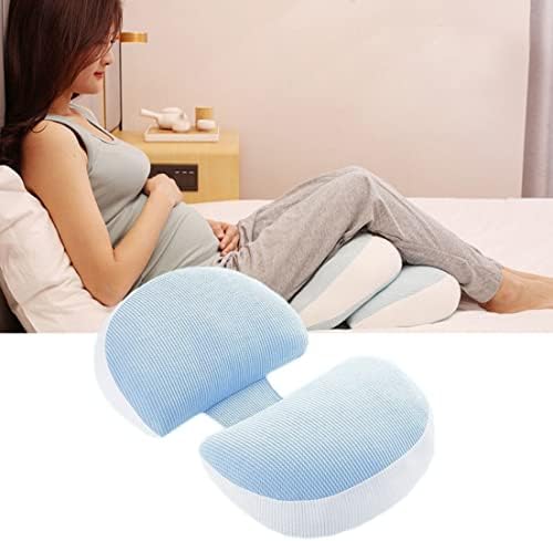 Side Sleep Pregnancy Pillows for Women Sleeping, Pillow Neck Pillow for Travel, Maternity Pillow Double Wedge for Both Bump and Back, Back Waist Support Cushion, Washable Pregnant Mom Gift, Moro Blue