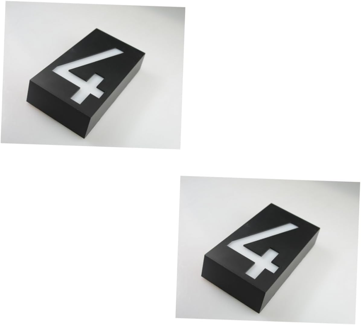 DOITOOL 2pcs 6 Led Solar Number Light for Home Solar Door Plate 4 Weatherproof Outdoor