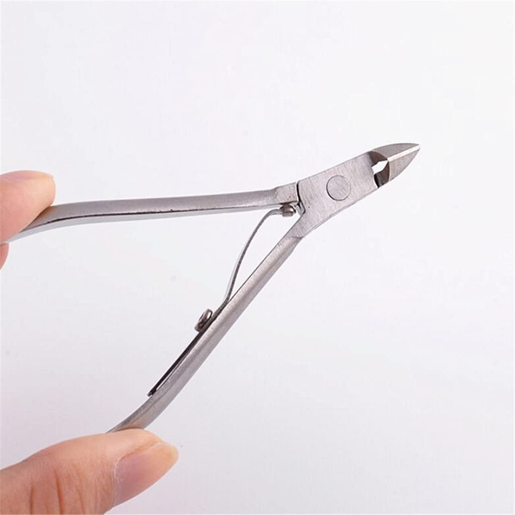 Pinza para cutículas de uñas de los pies, cortador de uñas de acero inoxidable, alicates de tijera para cutículas, herramienta profesional de manicura