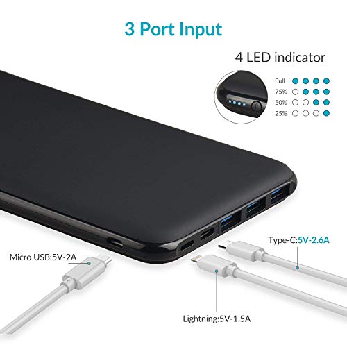 Charmast-Power-Bank-26800mAh-Caricatore-Portatile-USB-C-Powerbank-Batteria-con-3-Ingresso-4-Uscita-Compatibile-con-iPhone-1211XSXR-Samsung-Huawei-Xiaomi-Smartphone-Tablet-Nero