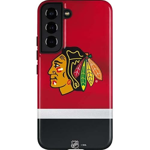 Skinit Pro Phone Case Compatible With Samsung Galaxy S22 - Officially Licensed Nhl Chicago Blackhawks Jersey Design #TOP18