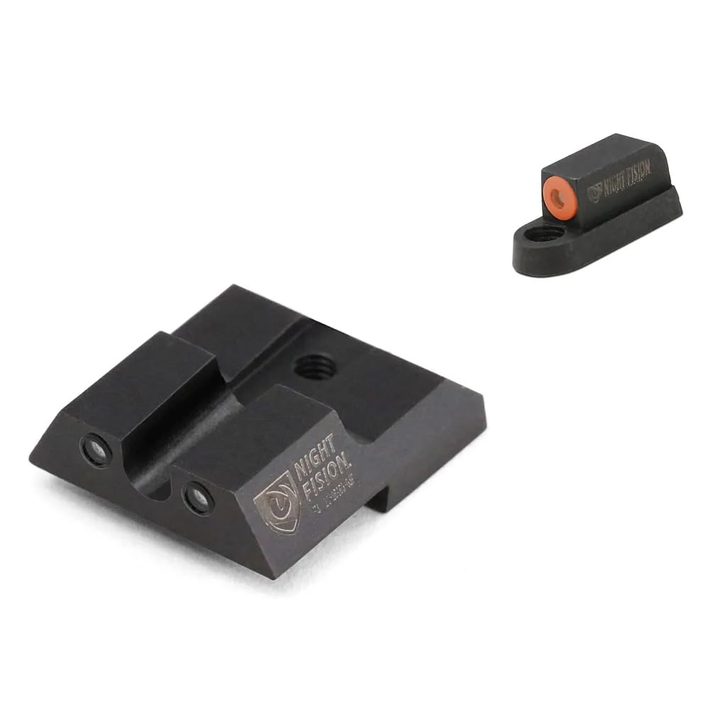 Night Fision Tritium Night Sight Set for CZ USA P-07/P-09 - Perfect Dot Front Sight with Added Daytime Ring - Front Ring Color Options - Various Sight Styles