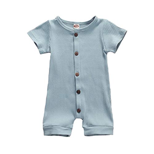Unisex Newborn Outfits Baby Kids Boys Girls Cute Solid Color Romper Jumpsuit Top