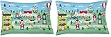 The information below is per-pack only ITEM INCLUDES: 1 standard pillow case measuring 20" x 30". A standard size to use for a toddler, twin or full sized bed. EASY CARE: You can throw the pillow case into the washer and dryer without worrying about ...
