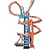 Hot Wheels Sky Crash Tower Track Set, 2.5+ ft / 83 cm High with Motorized Booster, Orange Track & 1 Vehicle, Race Multiple Cars, Gift for Kids 5 to 10 Years Old & Up