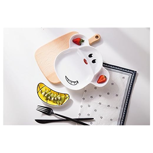 Set i 2 delar Infinitely Great Home Decor Center Creative Popularity Lovely Animal Keramik Western tallrik frukost mattallrik tallrik tallrik set 21 cm – vit