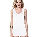 Moxeay Women Scoop Neck Cotton Extra Long Tank Top Vest