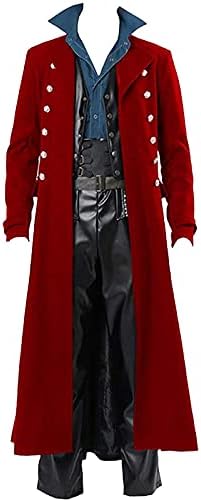 Traje Medieval Victoriano para Hombre Adulto, Esmoquin, Frac de Caballero, Abrigo Gótico Steampunk, Uniforme Traje Medieval Victoriano para Hombre Adulto, Esmoquin, Frac de Caballero, Abrigo Gótico Steampunk, Uniforme