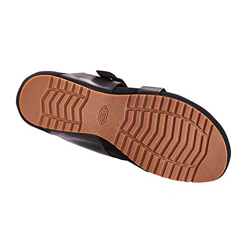 MGGMOKAY Mens Cow Leather Flip Flops Sandals3