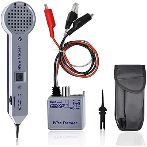 Lunarlipes Tone Generator Kit, Wire Tracer Circuit Tester, Tone Tracing Probe Kit, 200EP High Accuracy Cable Tester, Line Finder Toner Inductive Amplifier Variable Tone Generator for Network Cover